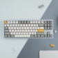 Retro Grey White 104+35 Cherry Profile Keycap Set Cherry MX PBT Dye-subbed for Mechanical Gaming Keyboard